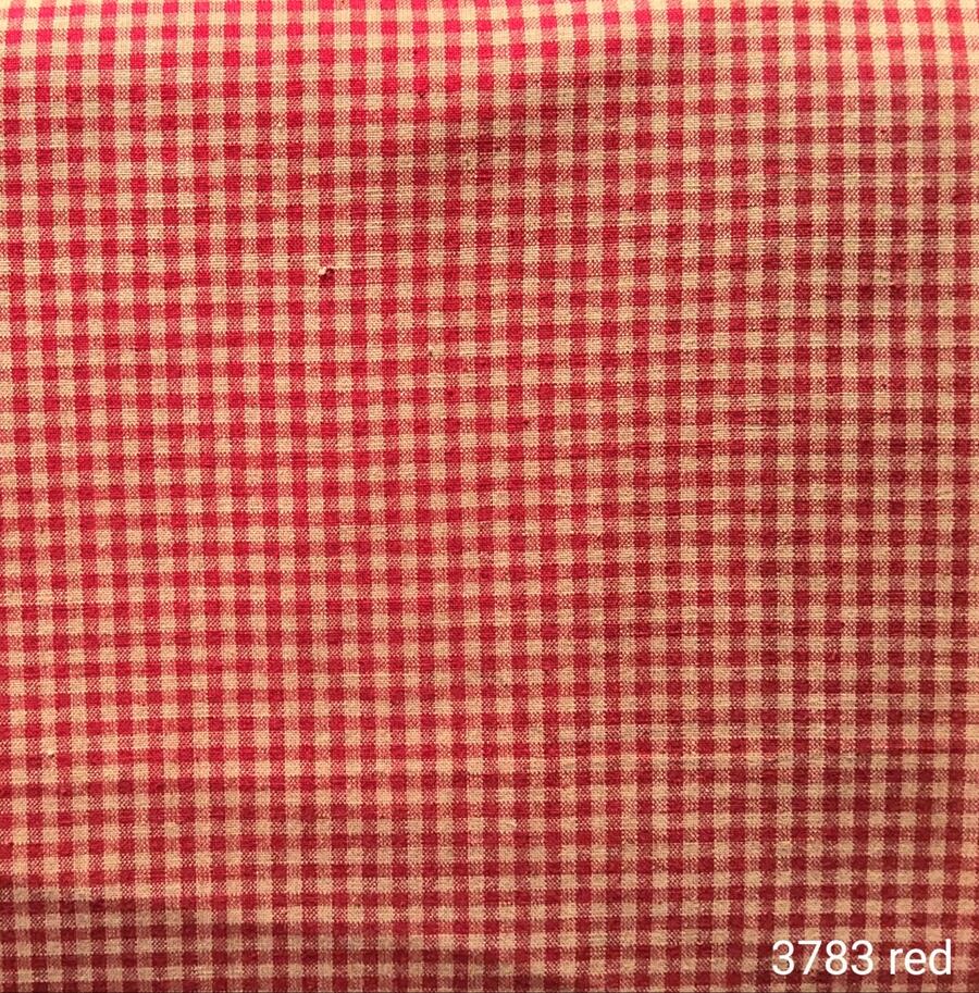 3783 red -Tessuto tinto in filo taglio 25x110 cm rosso
