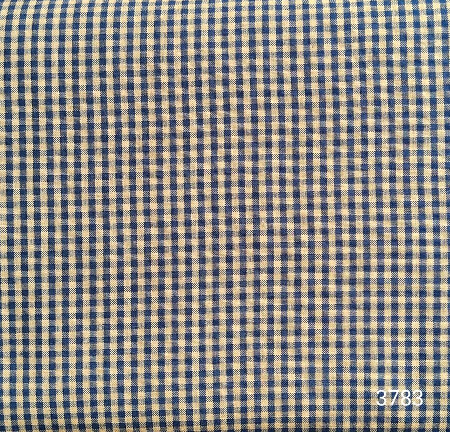 3783 hs  blue -Tessuto tinto in filo taglio 25x110 cm blu
