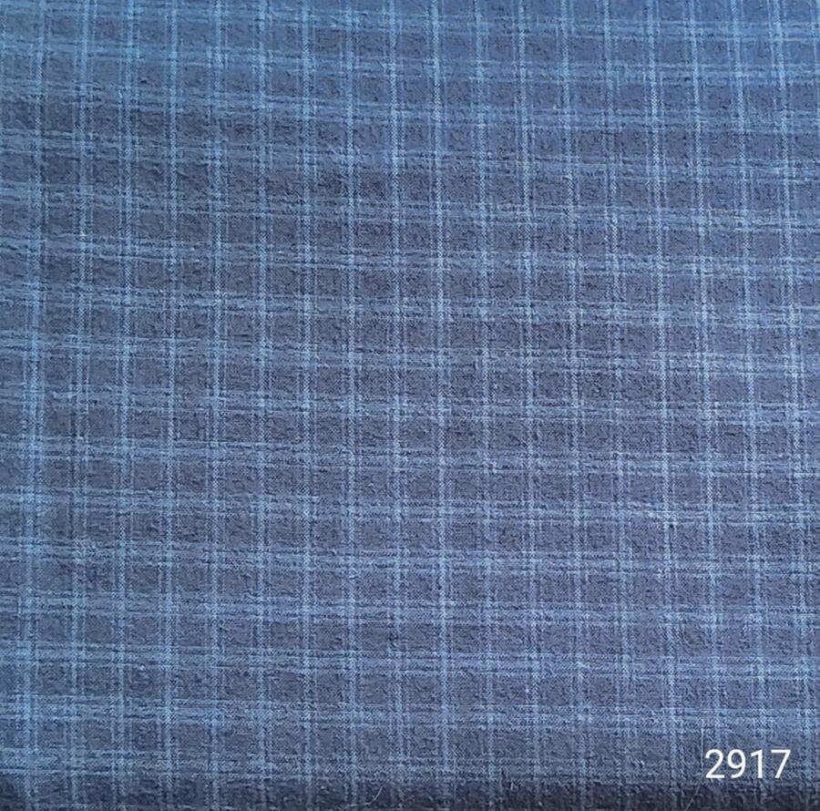 2917 -Tessuto tinto in filo brushed taglio 25x110 cm blu