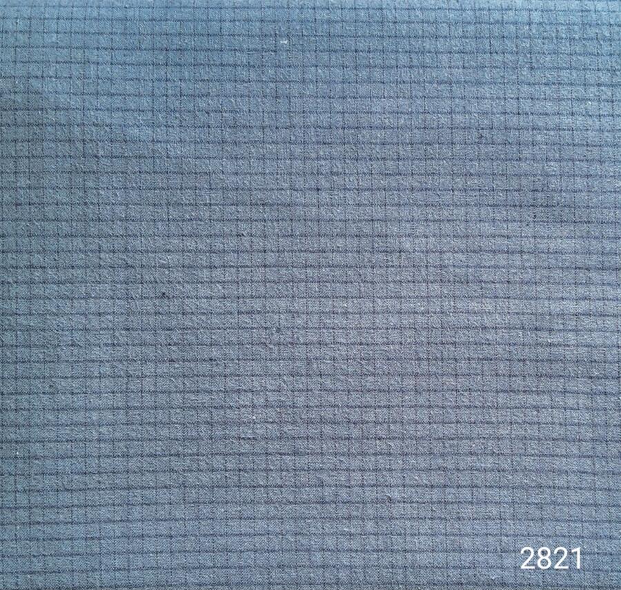 2821-Tessuto tinto in filo brushed taglio 25x110 cm blu