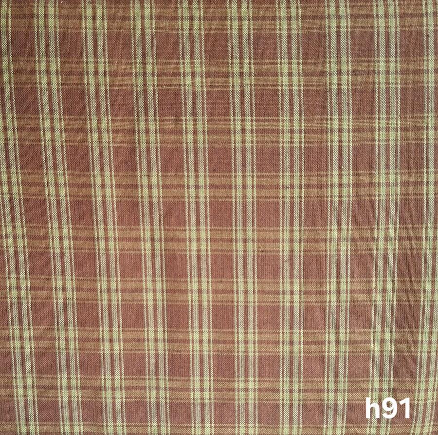 H91- tessuto tinto in filo taglio 25x110 cm marrone