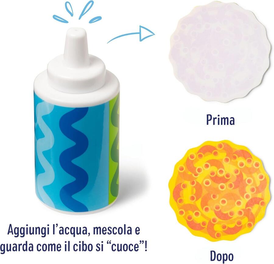 Melissa & Doug Set Water WOW! Piano Cottura - Fornello Giocattolo Cuoci e Mescola, Gioco Educativo con Cibo che Cambia Colore con l'Acqua, Regalo per Bambini e Bambine, 3+ Anni