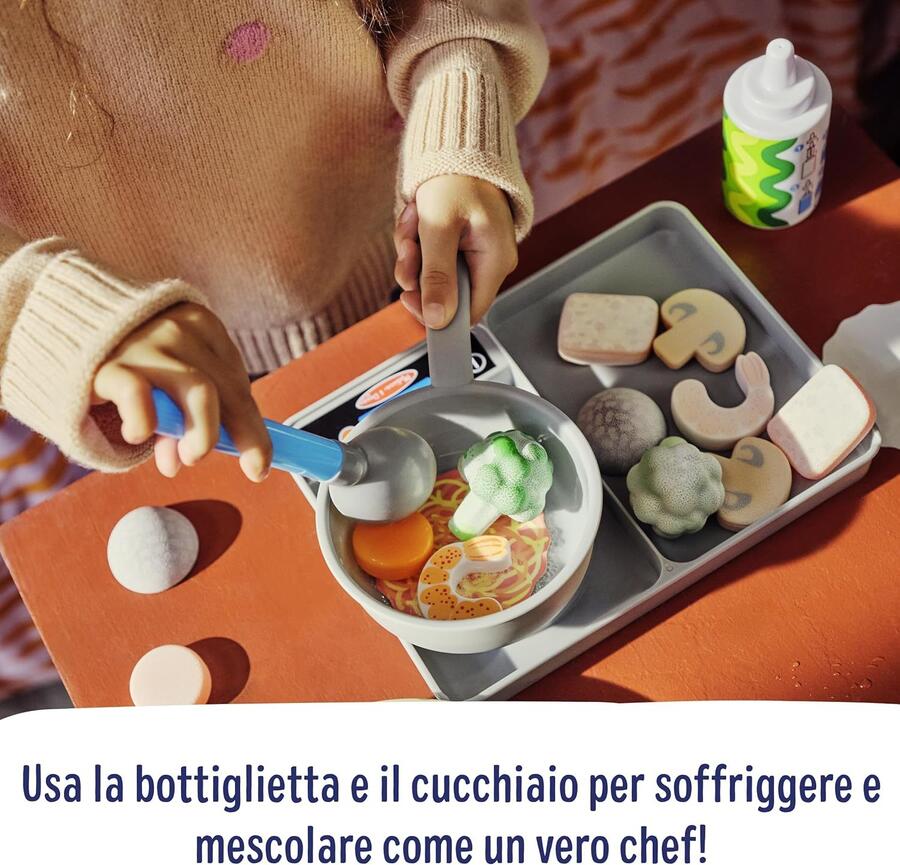 Melissa & Doug Set Water WOW! Piano Cottura - Fornello Giocattolo Cuoci e Mescola, Gioco Educativo con Cibo che Cambia Colore con l'Acqua, Regalo per Bambini e Bambine, 3+ Anni