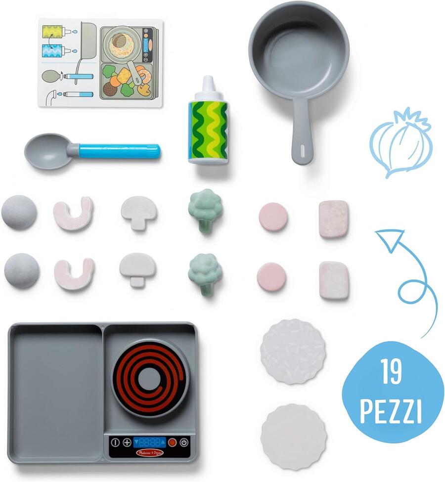 Melissa & Doug Set Water WOW! Piano Cottura - Fornello Giocattolo Cuoci e Mescola, Gioco Educativo con Cibo che Cambia Colore con l'Acqua, Regalo per Bambini e Bambine, 3+ Anni