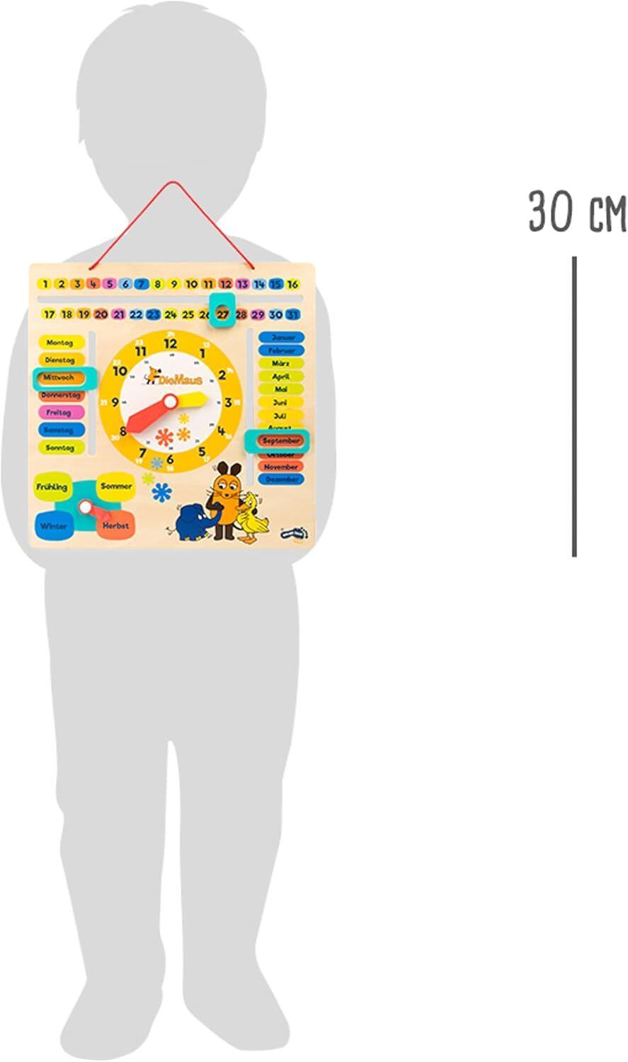 Orologio didattico in legno con calendario - DieMaus - 10496 - 3+