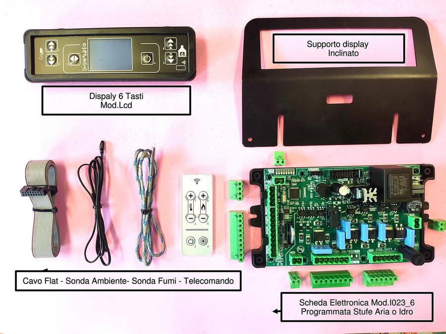 KIT COMPLETO MICRONOVA I023_6 con DISPLAY 6 TASTI LCD