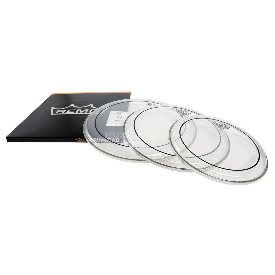 Remo PP-0922-PS Pinstripe Fusion Set 10"/12"/14" (Clear)