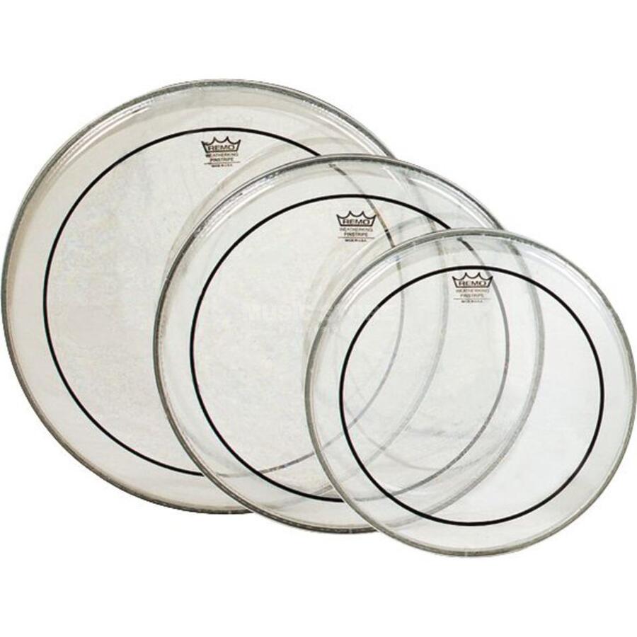 Remo PP-0922-PS Pinstripe Fusion Set 10"/12"/14" (Clear)