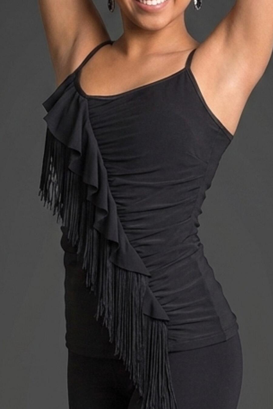MAGLIA TOP CON FRANGIA CENTRALE E VOLANT U279