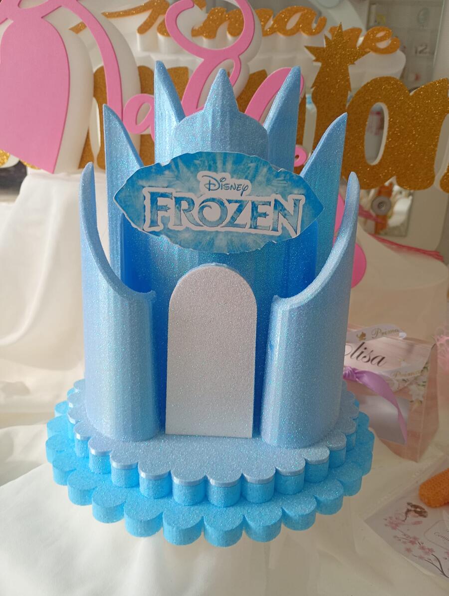 Principessa Elsa topper castello 3d Frozen