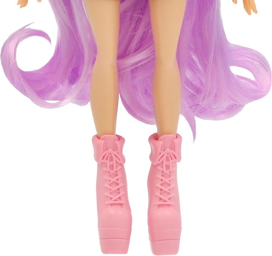 K-POP IDOL Bambola Nari Bambole alla moda Stile K-Pop Power Idol, capelli lavanda. 3 accessori per creare outfit Età 3+
