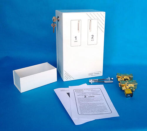 Gettoniera elettronica per 2 docce a PILA mod. Canarie