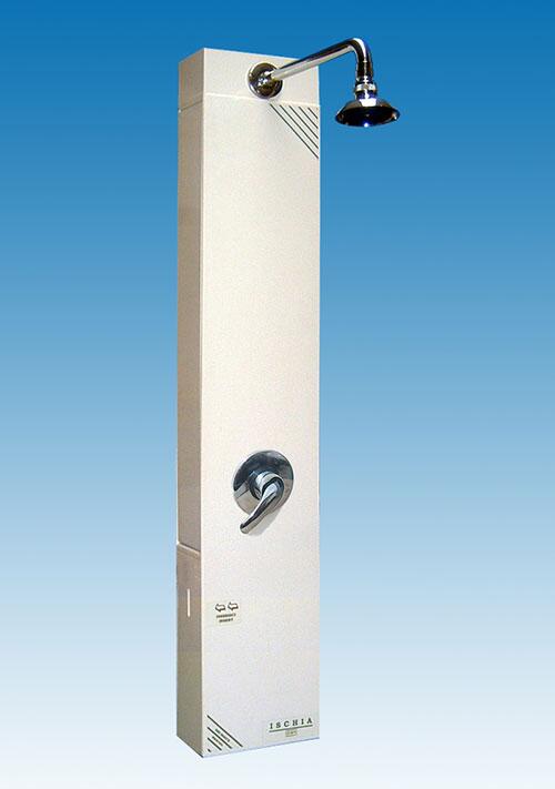 1- Doccia colonna a muro con gettoniera a 12Vac mod. ISCHIA