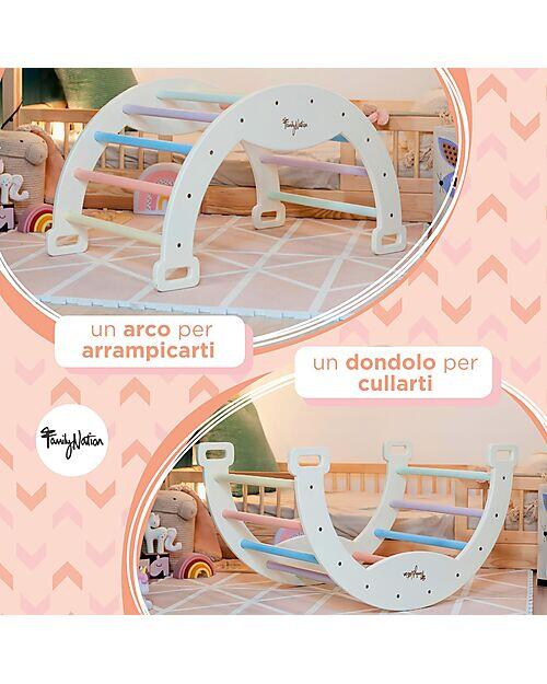 Arco Montessoriano 2 in 1 Cotton Candy – Arrampicata e Dondolo
