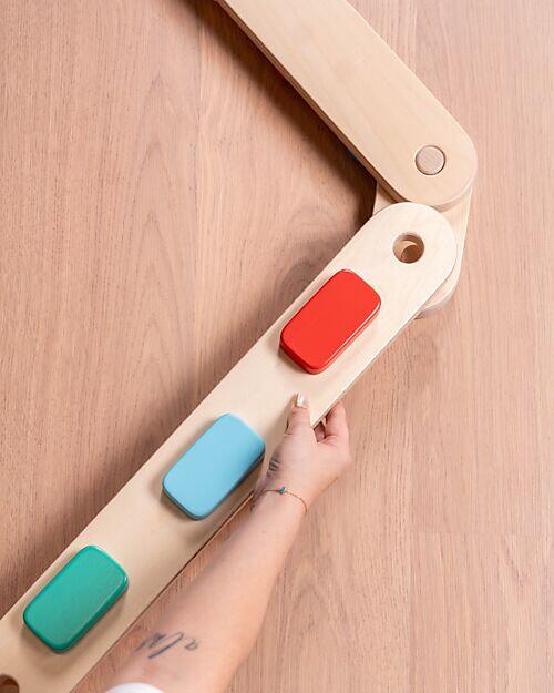 Percorso Sensoriale di Equilibrio Montessori – 14 Pezzi Modulari in Legno