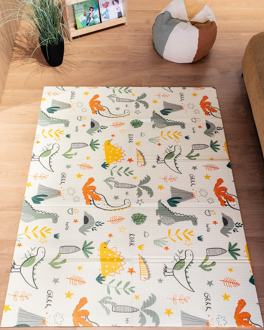 Tappeto Gioco Montessori Pieghevole 2in1 – Dino Friends 180×150 cm