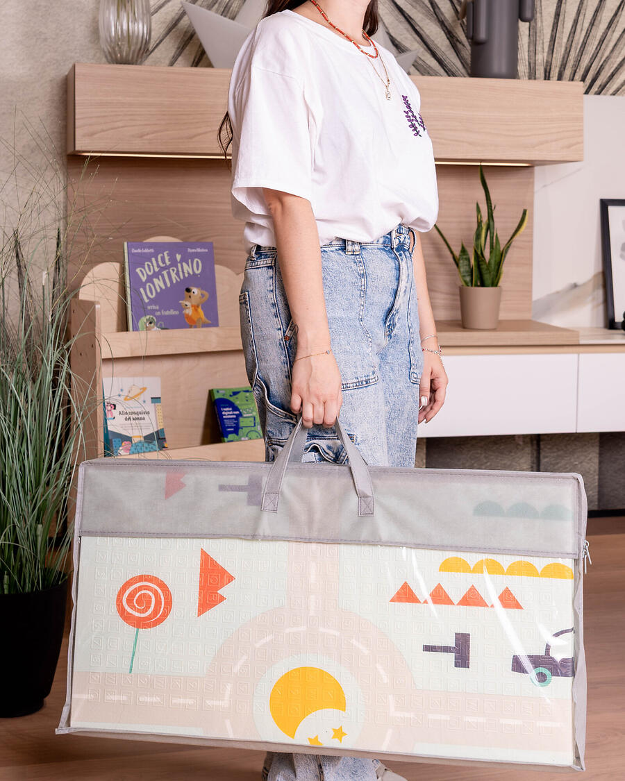 Tappeto Gioco Montessori Pieghevole 2in1 – Dino Friends 180×150 cm