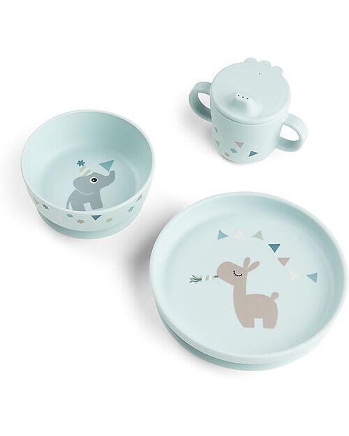 Set Pappa Foodie – Piatto, Ciotola e Tazza con Beccuccio – Blu