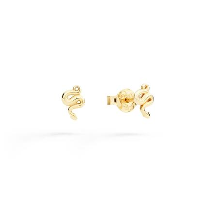DoDo ORECCHINI MINI-STUD SERPENTE ORO GIALLO 