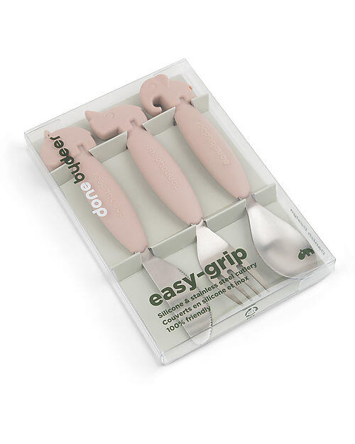 Set Posate Antiscivolo in Acciaio – Forchetta, Cucchiaio e Coltello