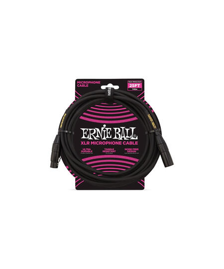ERNIE BALL 6073 CAVO MICROFONO BLACK/GOLD 7,6 M