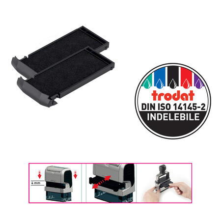 Tampone Ricambio per Timbro Autoinchiostrante Tascabile TRODAT 9413 - conf. 2 pz