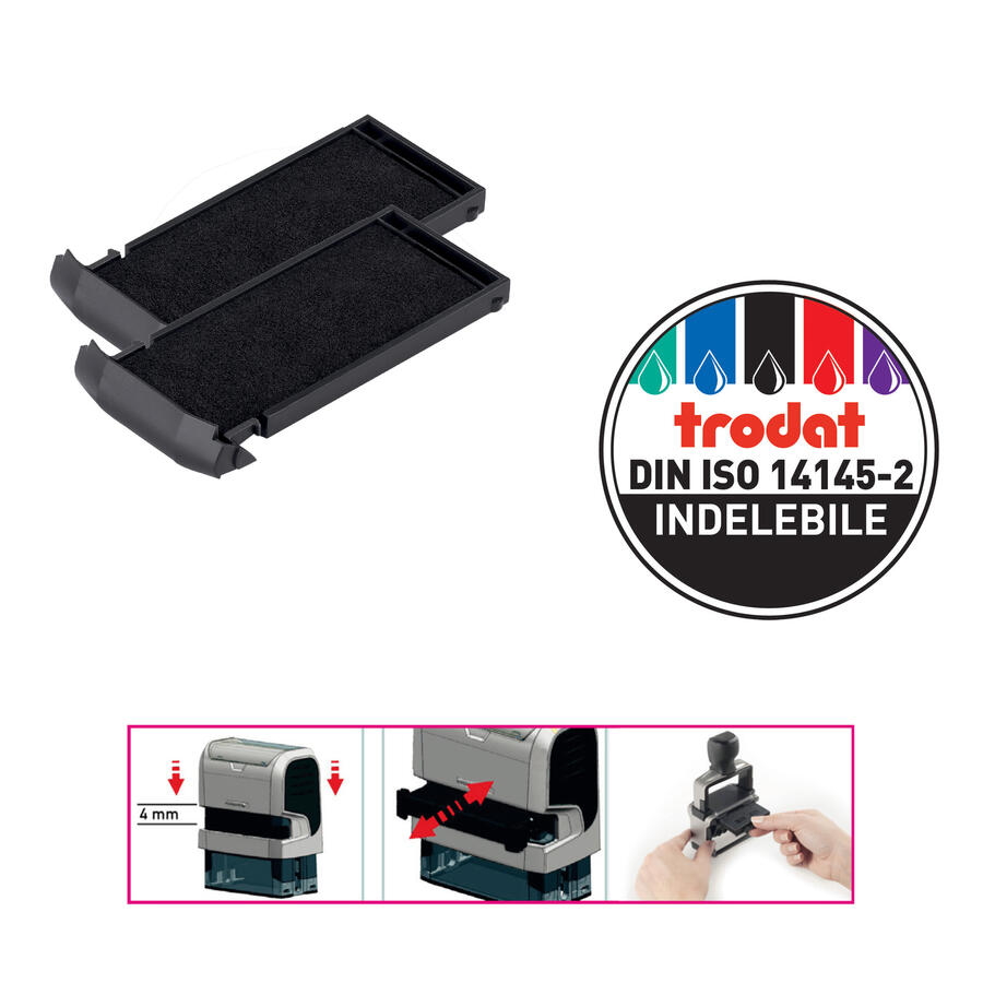 Tampone Ricambio per Timbro Autoinchiostrante Tascabile TRODAT 9413 - conf. 2 pz