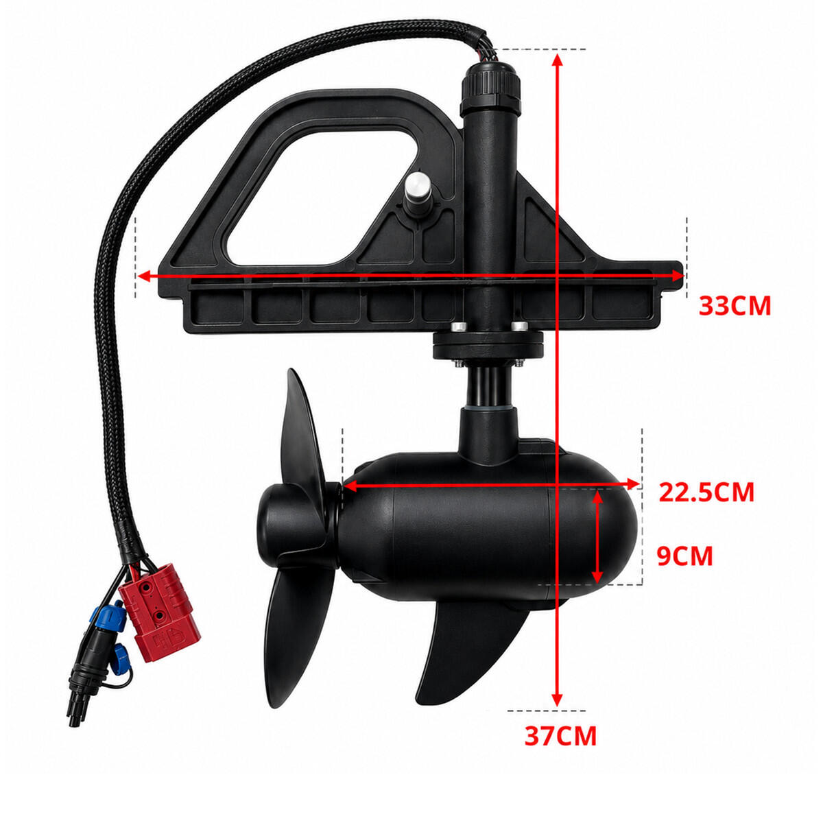 Motore Elettrico per kayak a pedali con pinnette - 55lb 12v - SKF Power - B