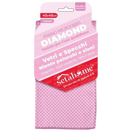 SETABLU PANNO MICROFIBRA JACQUARD VETRI E SPECCHI 40X40 CM (Confezione da 24 pezzi) 