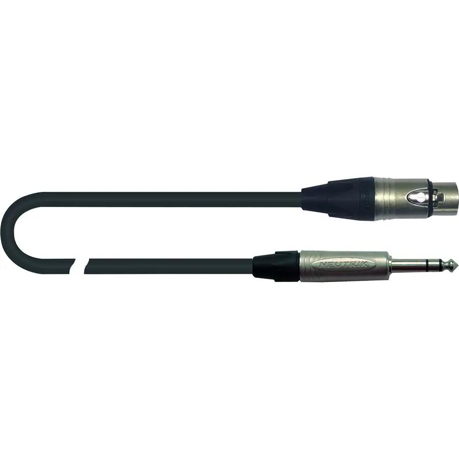 Quik Lok ITTOP/FJS-5 Cavo Cannon XLR Femmina / Jack 6.3 TRS Stereo 5 mt
