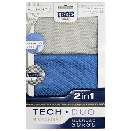 IRGE PANNO DIAMOND+WAFFLE 2 IN 1 30X30 CM (Confezione da 12 pezzi) 