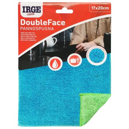 IRGE PANNO MICROFIBRA DOUBLE FACE 17X20 CM (Confezione da 12 pezzi) 