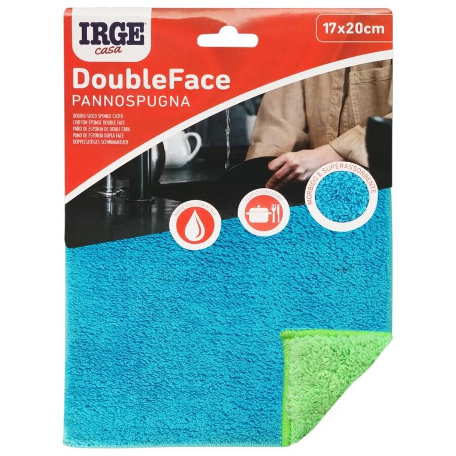 IRGE PANNO MICROFIBRA DOUBLE FACE 17X20 CM (Confezione da 12 pezzi) 