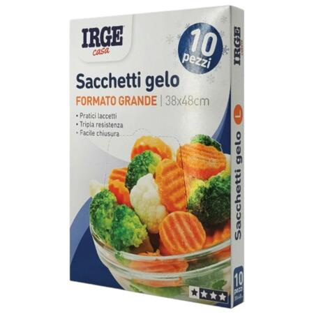 IRGE SACCHETTI GELO 38X48 CM 10 PEZZI (Confezione da 12 pezzi)