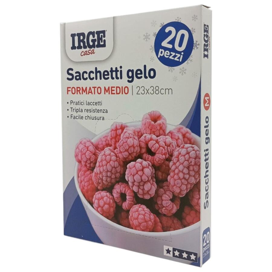 IRGE SACCHETTI GELO 23X38 CM 20 PEZZI (Confezione da 12 pezzi)