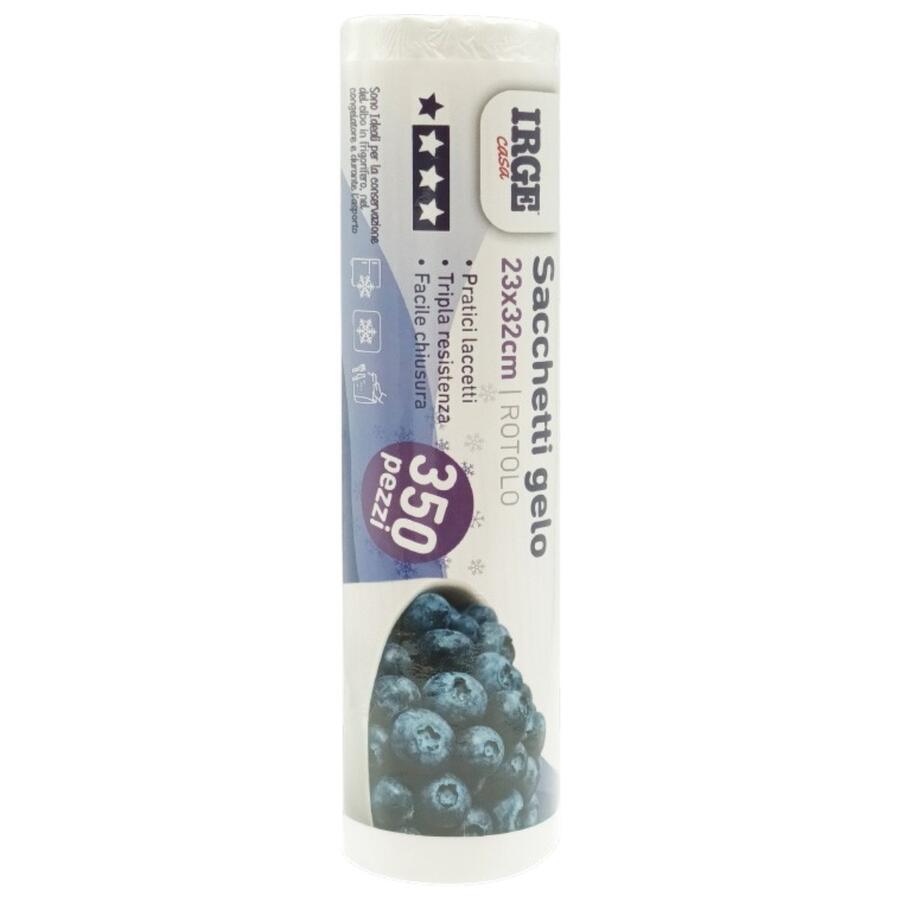 IRGE SACCHETTI GELO ROTOLO 23X32 CM 350 PEZZI (Confezione da 6 pezzi)