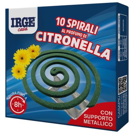 IRGE SPIRALI ALLA CITRONELLA 10 PEZZI (Confezioni da 12 pezzi)