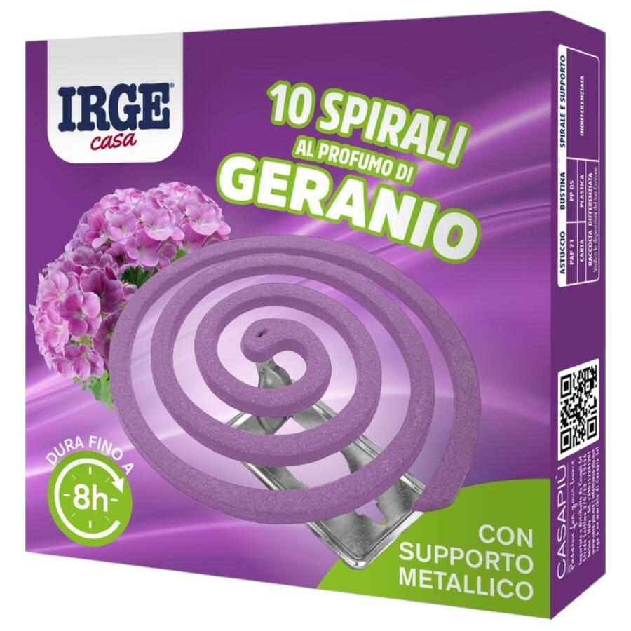 IRGE SPIRALI AL GERANIO 10 PEZZI (Confezioni da 12 pezzi)