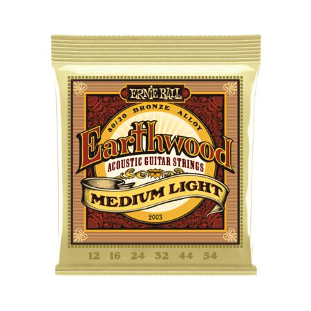 ERNIE BALL 2003 Earthwood Medium Light 80/20 Bronze 12-54