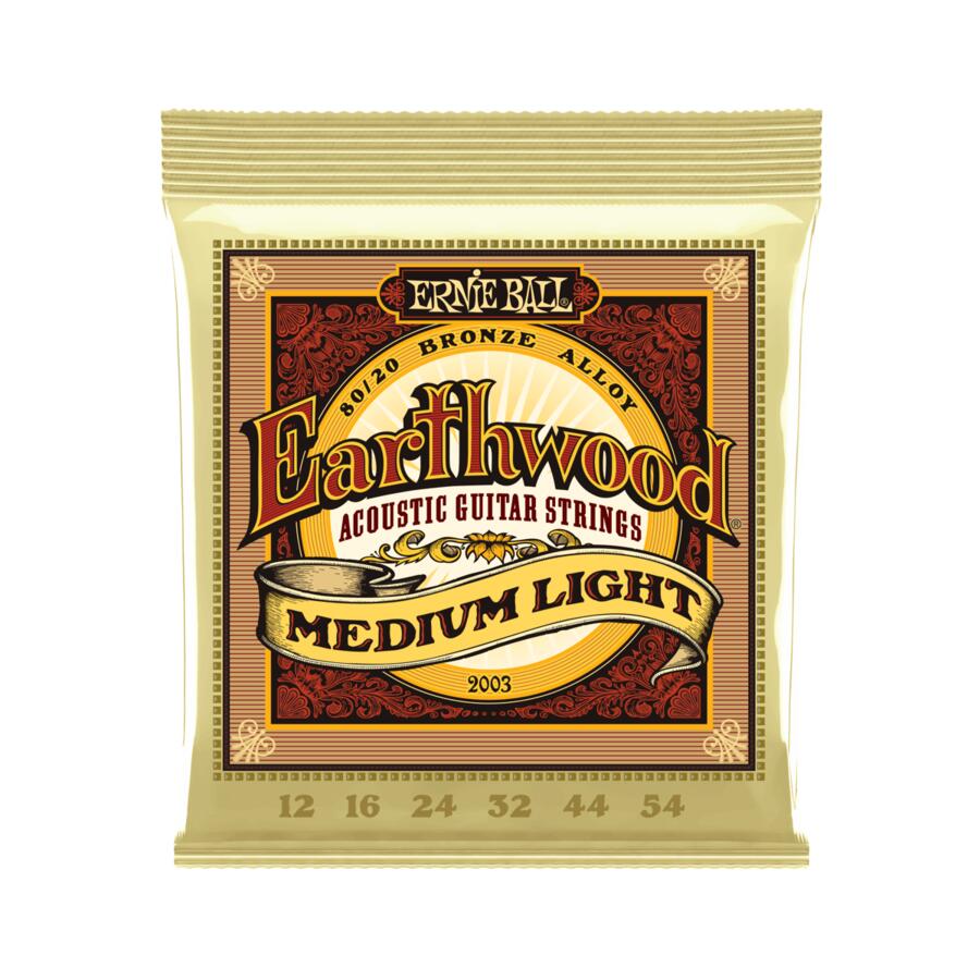 ERNIE BALL 2003 Earthwood Medium Light 80/20 Bronze 12-54