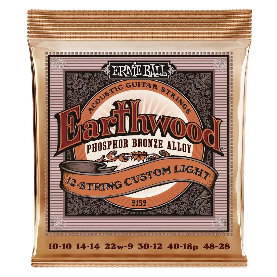 Ernie Ball 2152 Earthwood 12-String Custom Light Phosphore Bronze