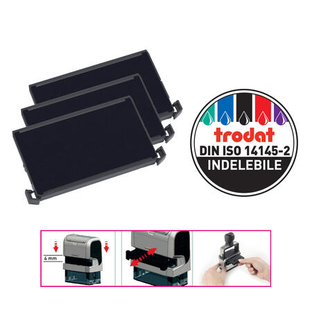 Tampone Ricambio per Timbro Autoinchiostrante TRODAT PRINTY 6/4926 - conf. 3 pz