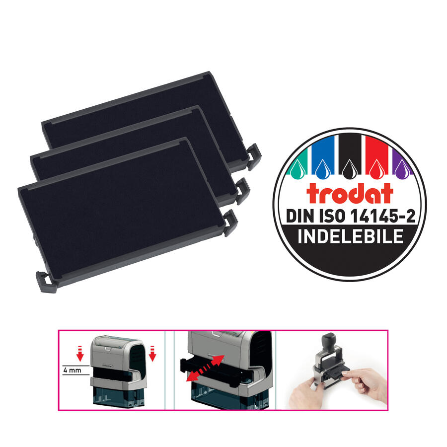 Tampone Ricambio per Timbro Autoinchiostrante TRODAT PRINTY 6/4926 - conf. 3 pz