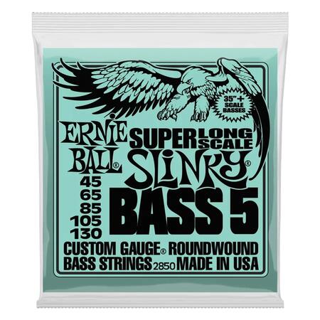 Ernie Ball 2850 Nickel Wound 5 corde Scala Super Lunga 45-130