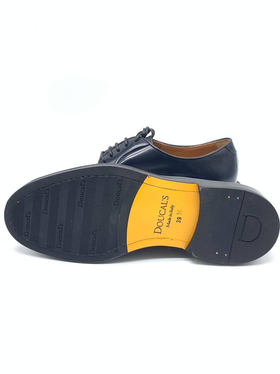 Doucal’s derby stringata in pelle blu tempesta