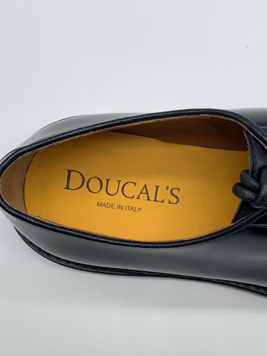 Doucal’s derby stringata in pelle blu tempesta