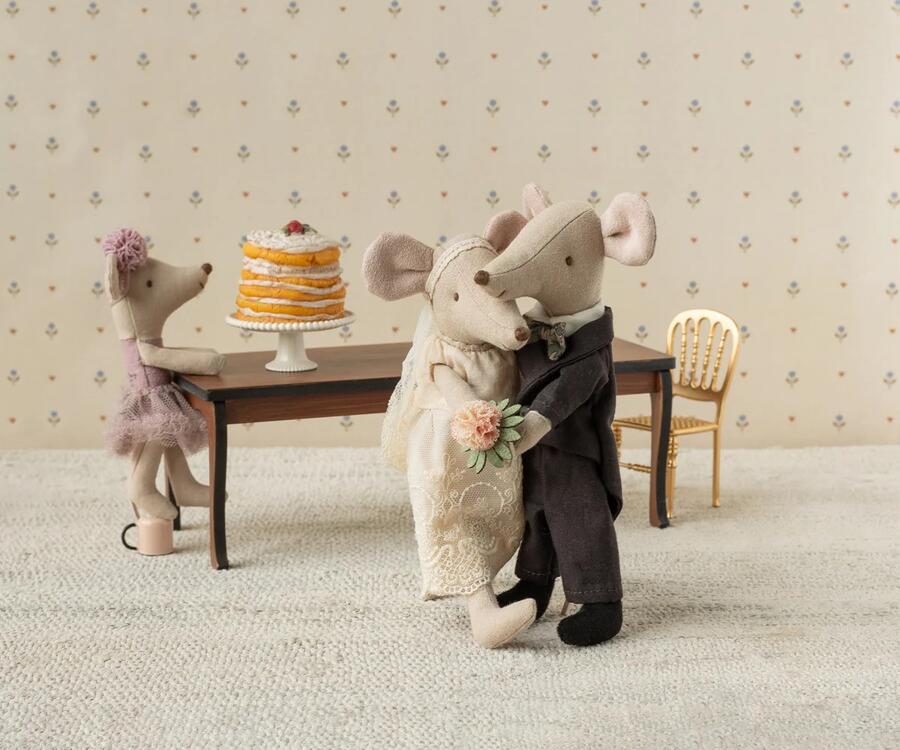 Coppia di sposi nella scatola - Mamma e Babbo topini