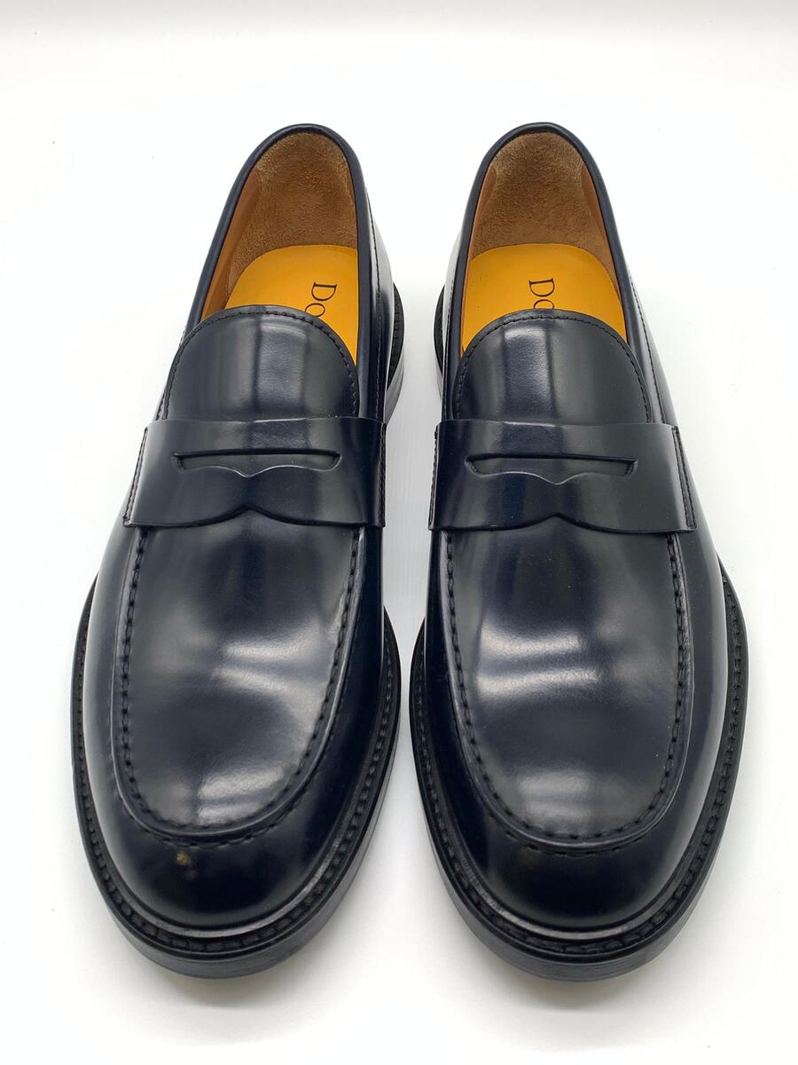 Doucal’s Mocassino classico in pelle blu tempesta
