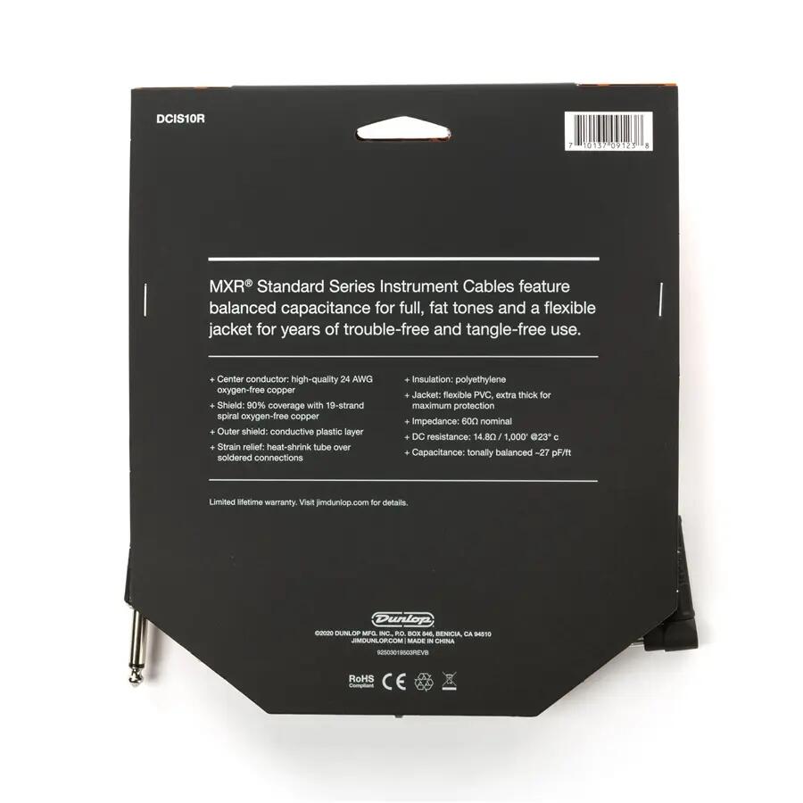 Mxr DCIS10R Cavo strumento Standard, 3 Metri angolato