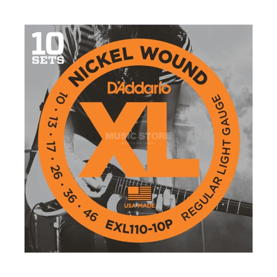 D'Addario E-Guit.String EXL110-10P 10-46 Nickel Wound 10 Sets